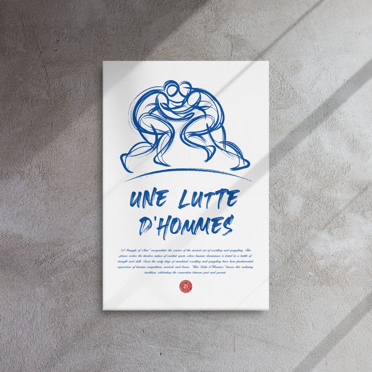 Une Lutte d'Hommes BJJ Wall Art Canvas