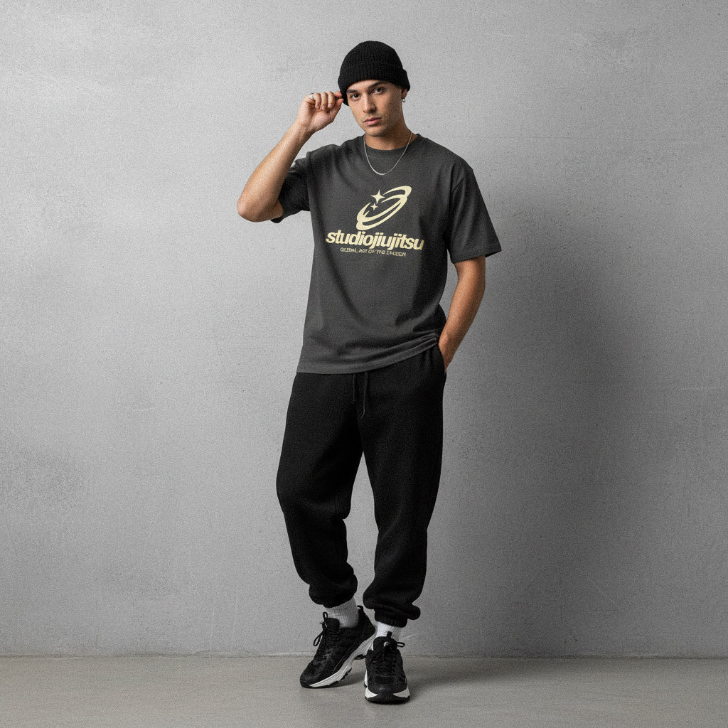 Global Art of the Unseen Icon Oversized T-Shirt - Faded Black