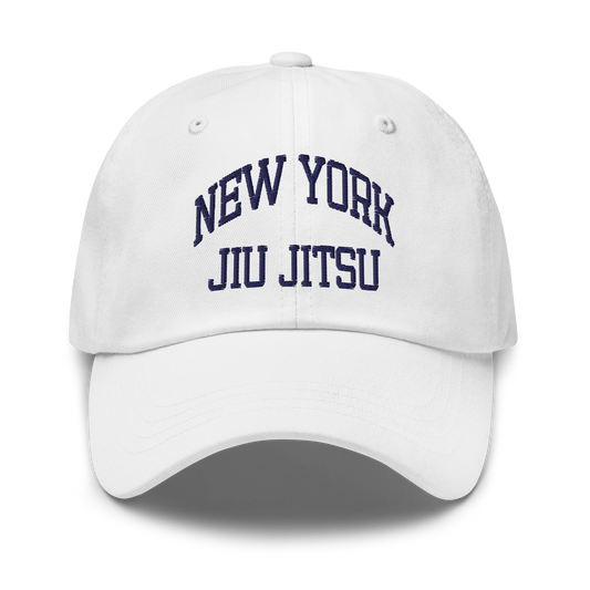 New York BJJ Dad Hat - White