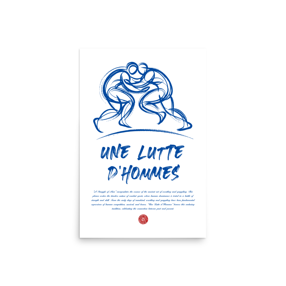 Une Lutte d'Hommes BJJ Wall Art Poster