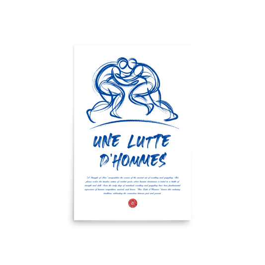 Une Lutte d'Hommes BJJ Wall Art Poster