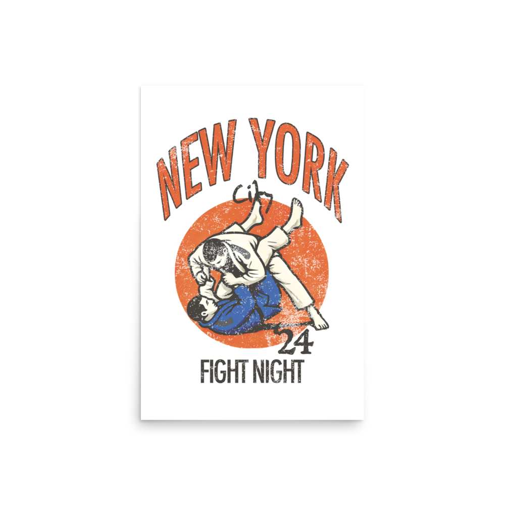 New York Fight Night BJJ Wall Art Poster