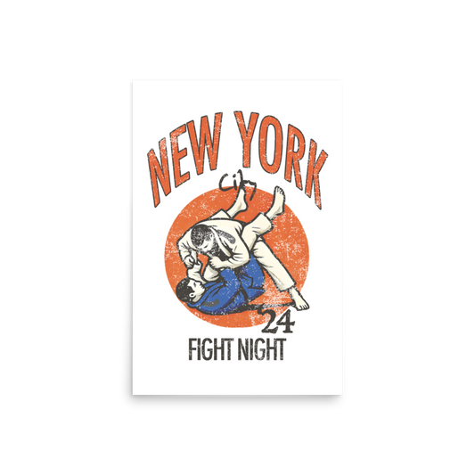 New York Fight Night BJJ Wall Art Poster