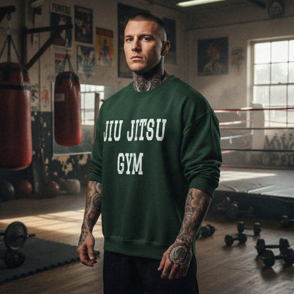 Jiu Jitsu Gym Crewneck - Forest Green