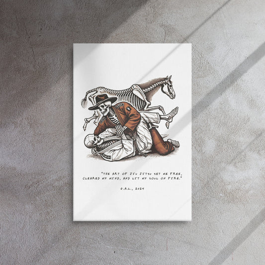 Jiu-Jitsu Cowboy BJJ Wall Art Canvas