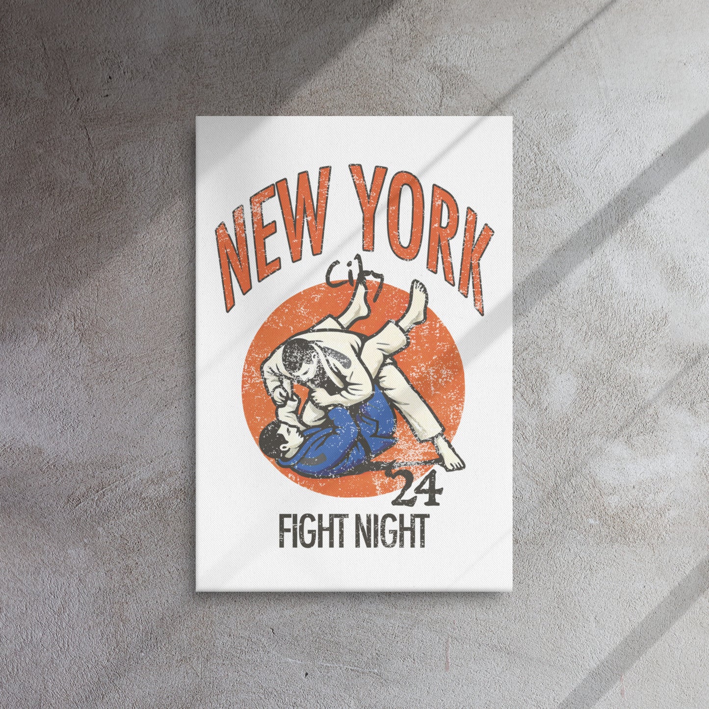 New York Fight Night BJJ Wall Art Canvas