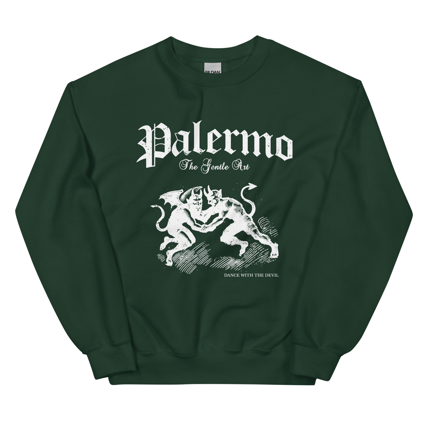 Palermo "Dance with the Devil" Crewneck - Forest Green