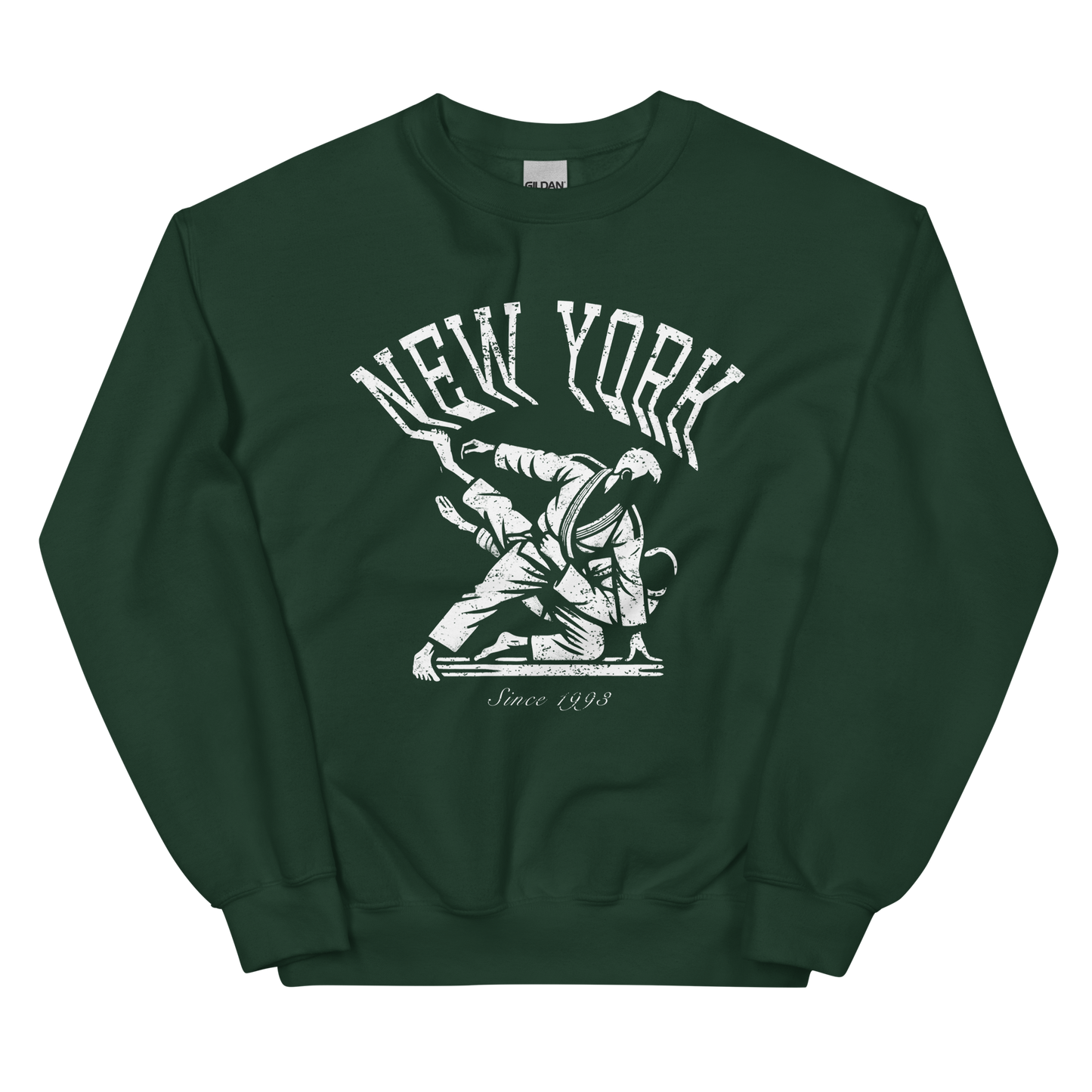 New York BJJ Crewneck - Forest Green