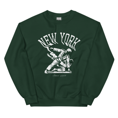 New York BJJ Crewneck - Forest Green